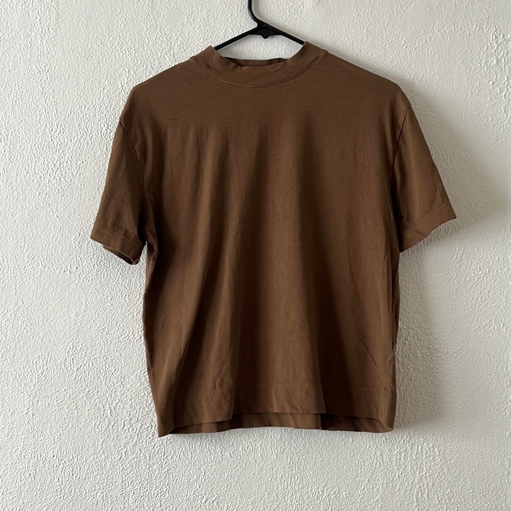 Everlane mock neck shirt